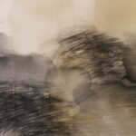Alessandra Cerini. Paesaggi. Senza titolo #3 (particolare) (2011) - Fusaggine+acrilico su carta 100x70