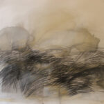 Alessandra Cerini. Paesaggi. Senza titolo #4 (2011) - Fusaggine+acrilico su carta 100x70