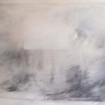 Alessandra Cerini. Paesaggi. Senza titolo #9 (2011) - Fusaggine+acrilico su carta 100X70